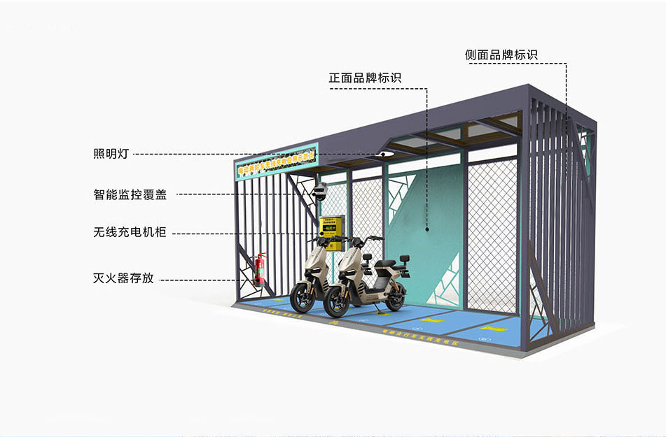 電動車無線充電樁，兩輪車無線充電，一拖六充電樁